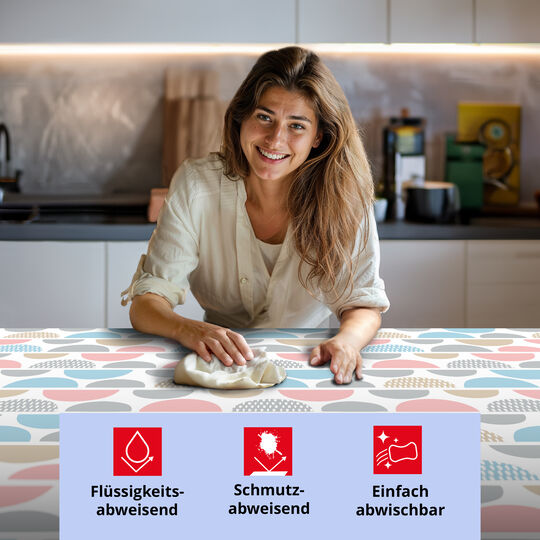 Tischdecke PVC-frei Fancy Circles image number null